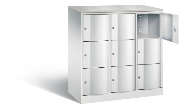 C+P Schließfachschrank Resisto, H1255xB1148xT540mm, Farbe: Lichtgrau, 8573-372 S10715