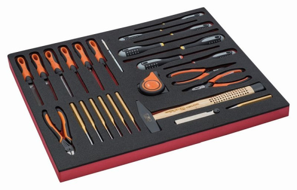 Bahco Fit&Go 3/3 Schaumstoffeinlage Satz Zangen, Schlagwerkzeug, Feilen und Schraubendreher - 27-teilig, FF1A5011