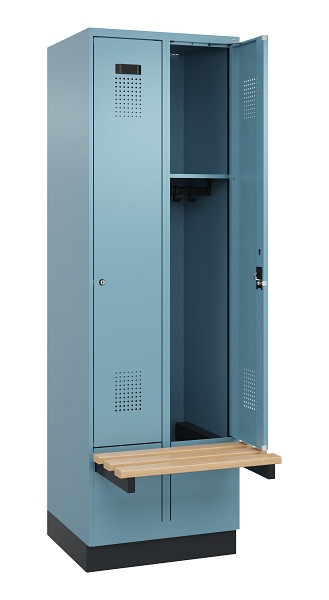 C+P Spind Evolo PLUS, 2 Abteil, 1950x600x815mm, 0010/0010, Zylinderschloss, 049040-20 S10048