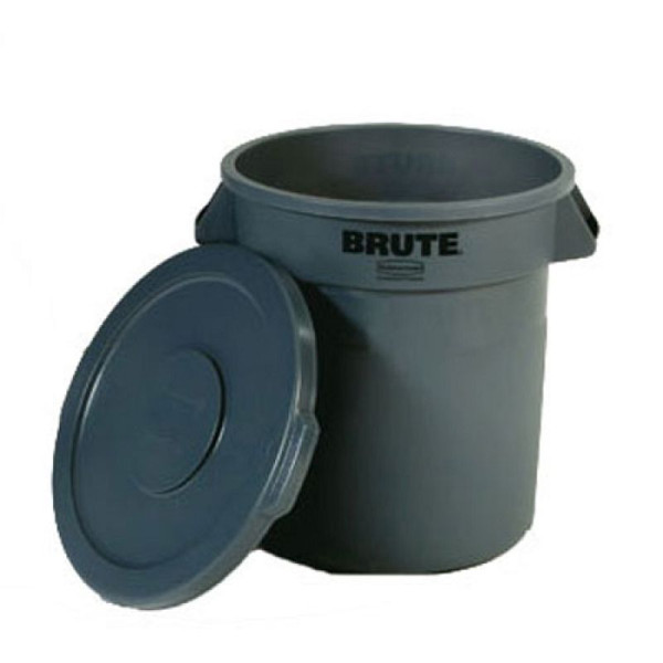 Stein HGS Abfallcontainer -BRUTE- Rubbermaid, 37,9 Liter, grau, mit Deckel, grau, 12460-02
