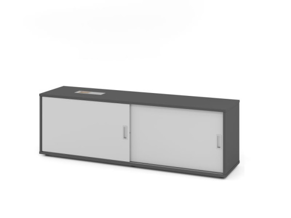 Hammerbacher Sideboard 1751S, 1,5 OH, Graphit / Grau, 160x40x52cm, 1 verstellbarer Fachboden, XMST, XDSM, XBHM, XB, V1751S/G/5