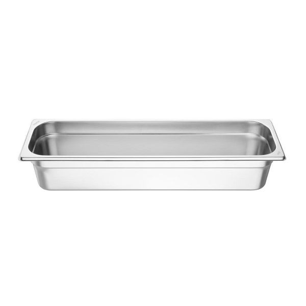 Vogue Edelstahl Gastronorm 2/4 Behälter 100mm, hervorragende Haltbarkeit, FU263