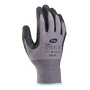 WERO Montagehandschuh HeavyGrip grau/schwarz, Größe 7, VE: 12 Paar, 20461652