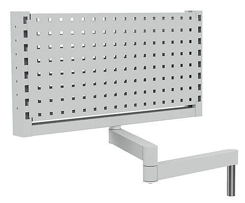 Bedrunka+Hirth Schwenkarm mit Schwenkrahmen und zweiseitiger Lochwand, Maße in mm (BxTxH): 640 x 40 x 302, 07.98.09
