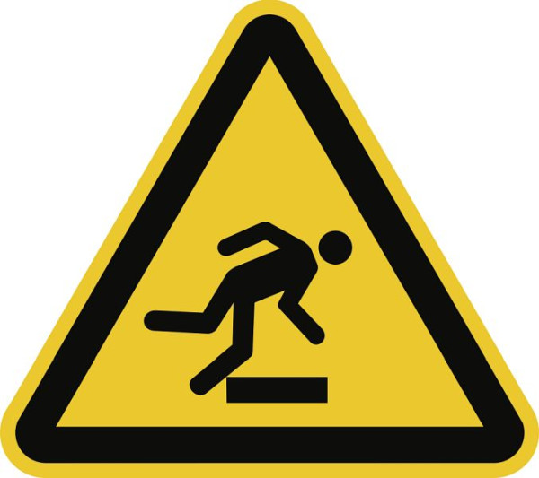 Moedel Warnung vor Hindernissen am Boden ISO 7010, Folie, 200 mm Seitenlänge, 59026