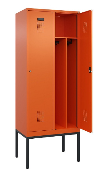 C+P Spind Evolo PLUS, Gestell, 2 Abteile, 2120x800x500mm, 2004/2004, Verschluss Zylinderschloss, 0490307-22F S10050