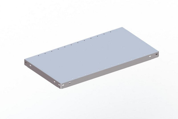 Meta Kurzboden 750x400 mm, RAL 7035 mit Fachteilerlochung, 20072442