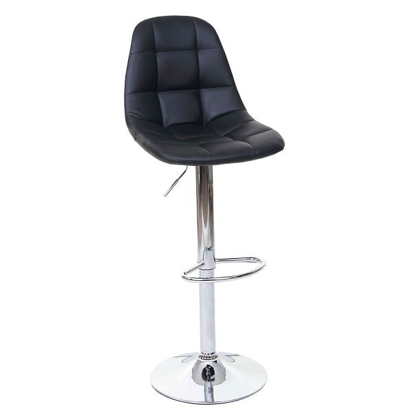 Mendler 2er-Set Barhocker HWC-A67, Barstuhl Tresenhocker, schwarz, Kunstleder, 57357