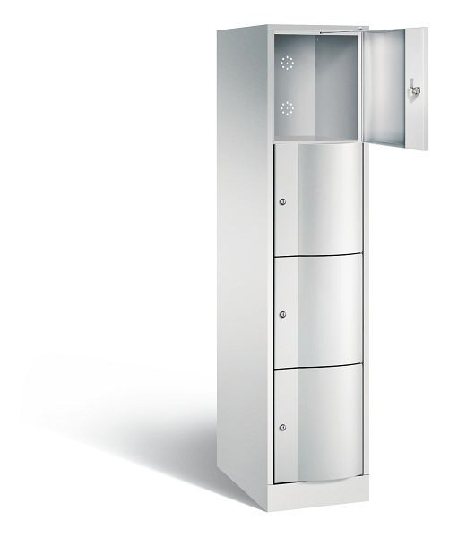 C+P XL-Schließfachschrank Resisto, H1950xB396xT640mm, Farbe: Lichtgrau, 8470-173 S10004
