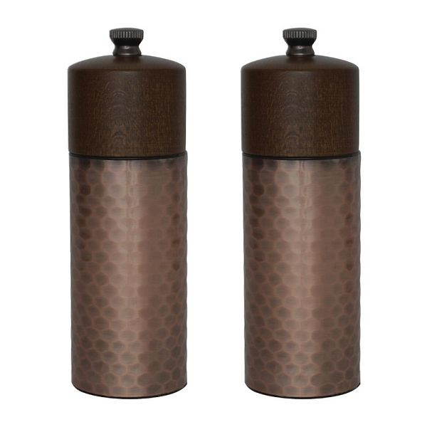Olympia Salz- und Pfeffermühlen Kupfer-Holz 15cm, VE: 2 Stück, CR689