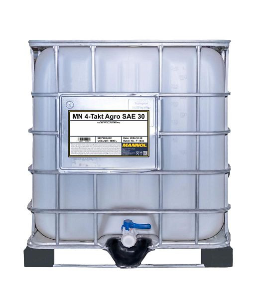 MANNOL Motoröl 7203 4-Takt Agro SAE 30, VE: 1000 l, MN7203-IBC