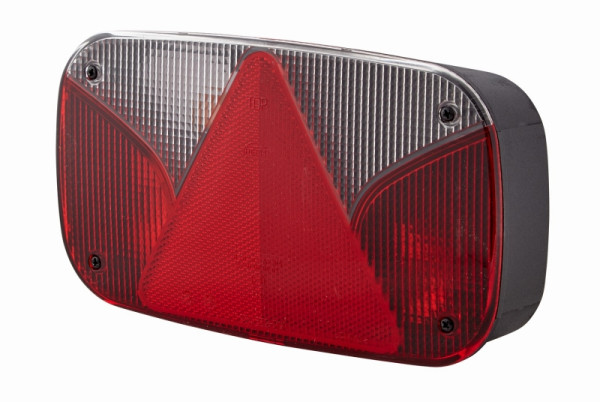 HELLA Heckleuchte, Glühlampe, 12V, geschraubt/Anbau, Lichtscheibenfarbe: weiß/rot, Stecker: Schutz-Kontakt-Stecker, links, 2VA 998 232-251