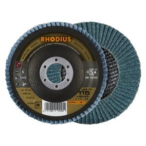 Rhodius ALPHAline LGZ F3 Lamellenschleifscheibe, Durchmesser [mm]: 115, Bohrung [mm]: 22.23, VE: 10 Stück, 210591