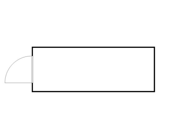 FLADAFI Materialcontainer IC Pro 1600, isoliert, Holzfußboden, mit Einflügeltür auf der 2 m Seite, F2221600103