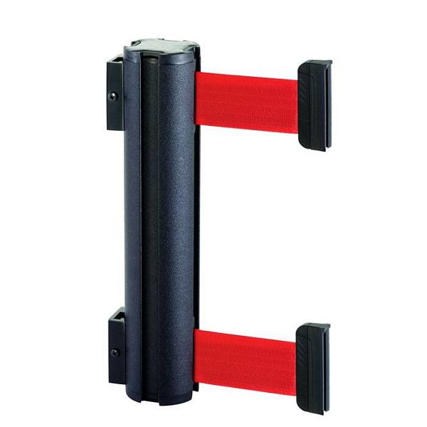 Stein HGS Wandgurtkassette "Beltrac Wall Mount Double M" aus Aluminium, 2 x 2,30 m, chrom gebürstet, dübelbar, rot, 3293710
