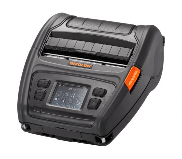 Bixolon mobiler Auto-ID-Etikettendrucker, 4 Zoll, 112 mm Druckbreite, Bluetooth iOS kompatibel, WLAN, Linerless, XM7-40iWKL