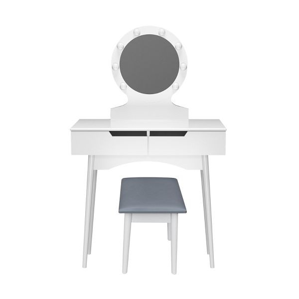 HOME DELUXE Schminktisch MIRANDA 130 x 80 x 40 cm - Weiß, 50843