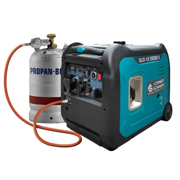Könner & Söhnen LPG/Benzin-Inverter-Generator, Nennleistung: 5.0 KW, Hubraum: 312 cm3, KS 5500iEG S