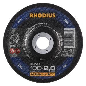 Rhodius ALPHAline KSMK Freihandtrennscheibe, Durchmesser [mm]: 100, Stärke [mm]: 2, Bohrung [mm]: 16, VE: 25 Stück, 200629