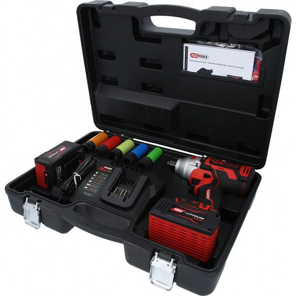 KS Tools eMONSTER 1/2" Brushless-Akku-Schlag-Schrauber-Satz, 9-tlg, 515.6100