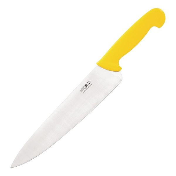 Hygiplas Kochmesser 25cm gelb, Edelstahlklinge, Nylon-Griff, C816