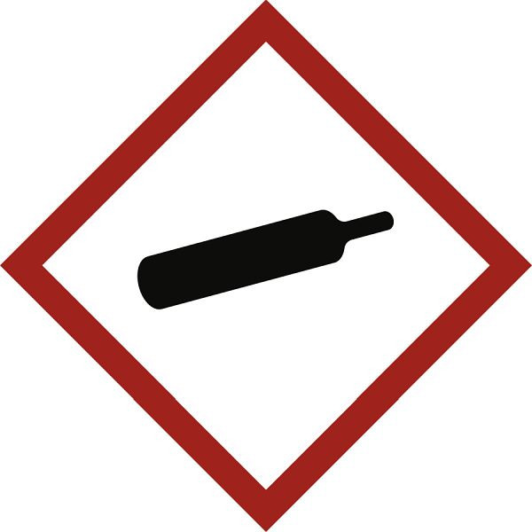 Moedel Gas unter Druck (GHS 04), Folie, 15x15 mm, VE: 1000 Stück/Rolle, 108574