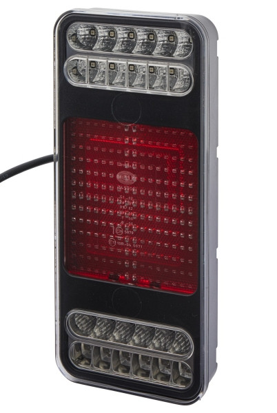 HELLA Heckleuchte, Coluna, LED, 24V, geschraubt/Anbau, glasklar, LED-Lichtfarbe: weiß/gelb/rot, 3000mm, Flachsteckhülse, rechts/links, 2VP 345 900-271