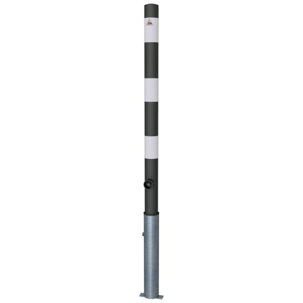 STEIN HGS Absperrpfosten Ø 60 mm, DB 703, Gesamtlänge 1300 mm, weiß, herausnehmbar inkl. Dreikantschlüssel, 80475.0002