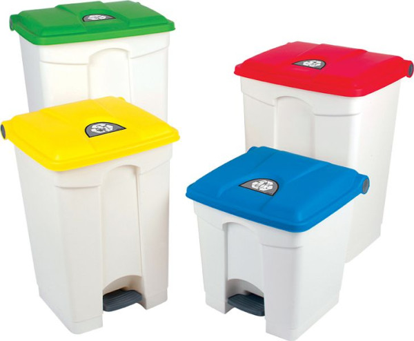 Orgavente Treteimer-zweifarbig aus PP, weiß/grün, HxBxT 673x495x412 mm, 70 Liter, SO-1270-WGRN