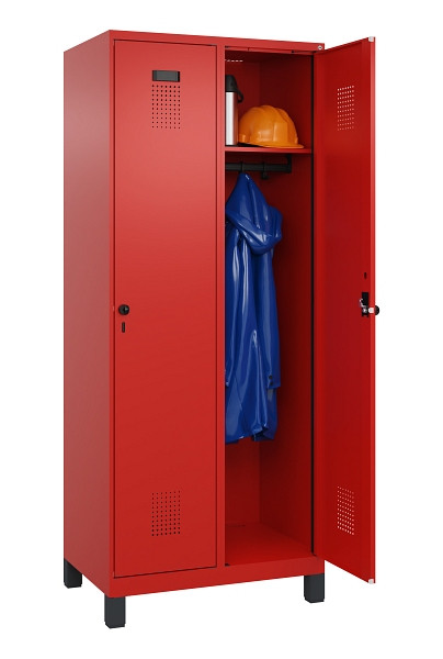 C+P Spind Evolo PLUS, mit Füßen, 2 Abteile, 1950x800x500mm, 3020/3020, Verschluss Drehriegel, Ablageböden 2, 049010-22 S10025