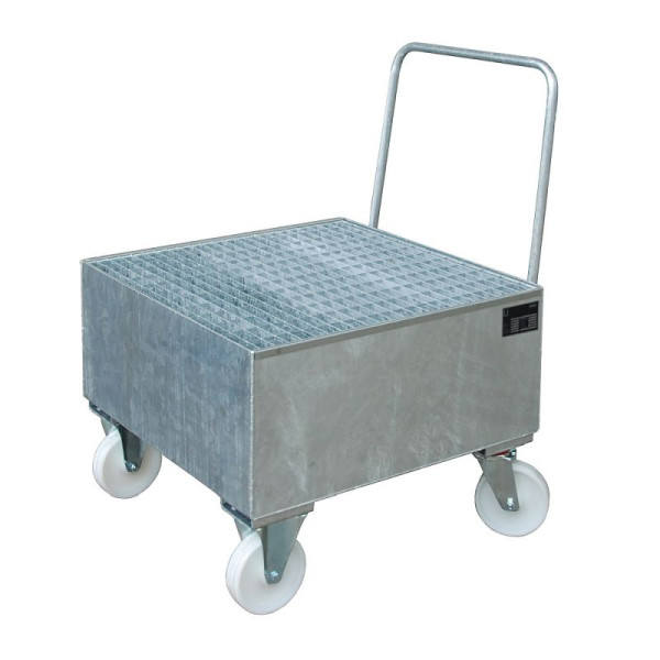 STEIN HGS Fahrbare Auffangwanne Serie 2000, für 200l-Fässer, 200 Liter, ohne Farbe, feuerverzinkt, feuerverzinkt, 1x 200 Liter Fass, 79206.0006