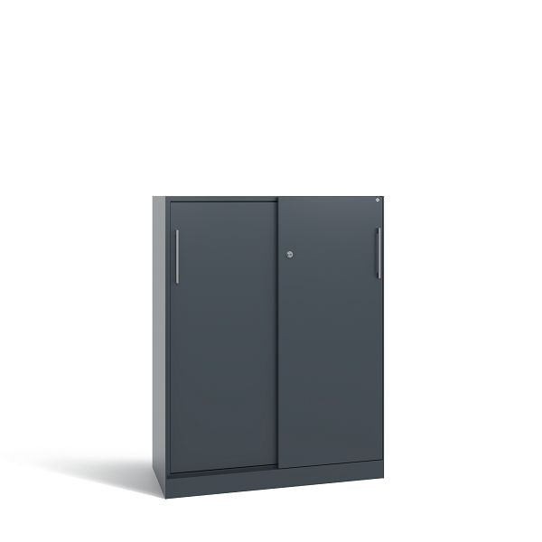 C+P Schiebetürenschrank Asisto, H1310xB1000xT435 mm, Anthrazit/DBS Hellgrau, 142032-000 S10184