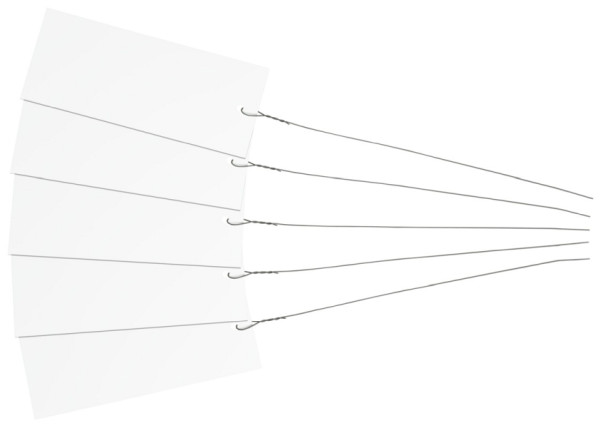 Eichner Hängeetikett H-PVC, weiß, 120 x 50 x 0,4 mm, VE 200 Stk. inkl. Bindedraht, 9219-01059