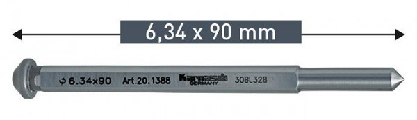 Karnasch Auswerferstift 6,34x90mm, VE: 8 Stück, 201388