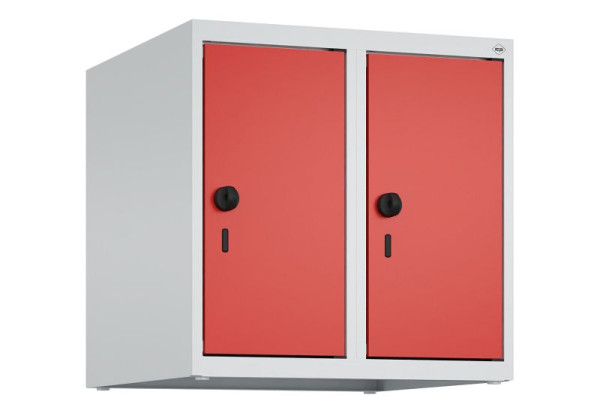 C+P Schrankaufsatz Classic PLUS, Aufsatzschrank, 7035/3020, Drehriegel, 500x500x500mm, 2 Abteile, 080090-29 S10002