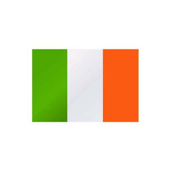 Stein HGS Länderflagge Irland, 400 x 150 cm (Hochformat), mit Kunststoff-Karabiner, FlagTop 110 g/m², für Fahnenmasten ab 8 m, mit Hohlsaum für Ø 4 cm Ausleger, 26988