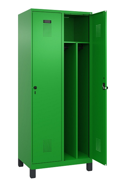 C+P Spind Evolo PLUS, mit Füßen, 2 Abteile, 1950x800x500mm, 6037/6037, Verschluss Drehriegel, 049010-22F S10026