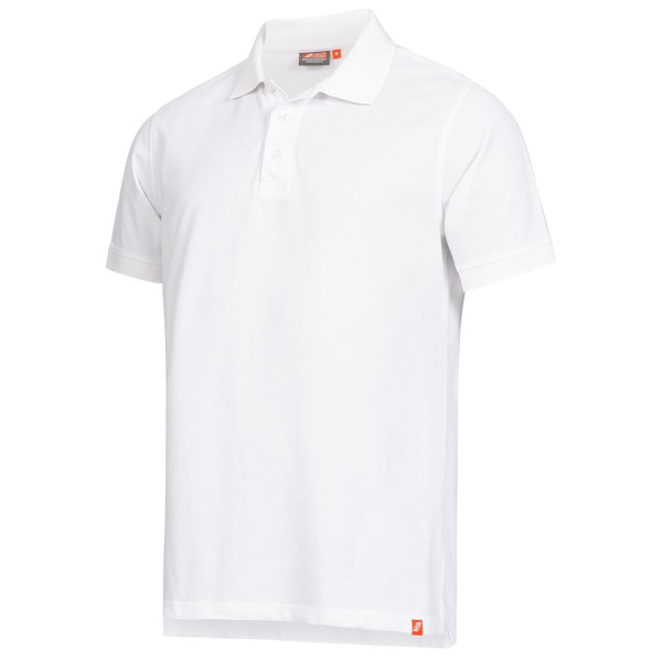 NITRAS MOTION TEX LIGHT, Poloshirt, vorgewaschen, Polokragen, 100% Baumwolle, 200g/qm, Größe: L, Farbe: weiß, VE: 20 Stück, 7010-1100-L