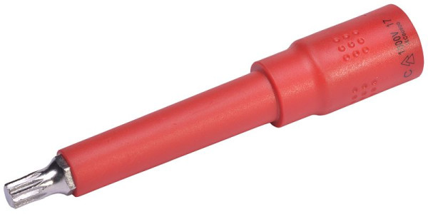 SW-Stahl Steckschlüsseleinsatz, 3/8", Innenvielzahn, M8, VDE, 05924L-M8