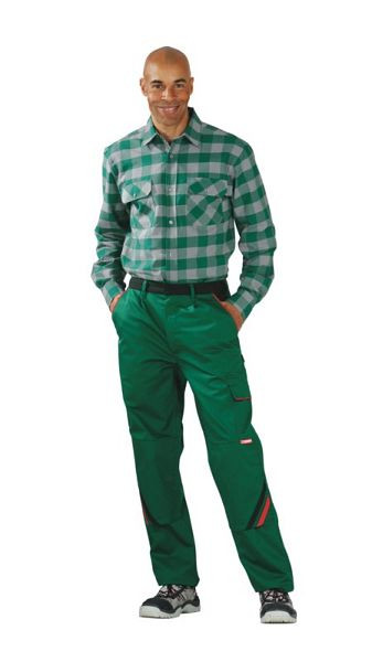 Planam Hemden Squarehemd 1/1 Arm, grün/zink, Größe 37/38, 0494037