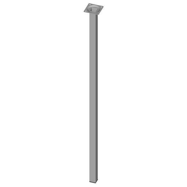 Element System STAHLROHRFUSS, LOSE, 25X25, M10, 800 mm, WEISS ALU, VE: 4 STÜCK, 11101-00072