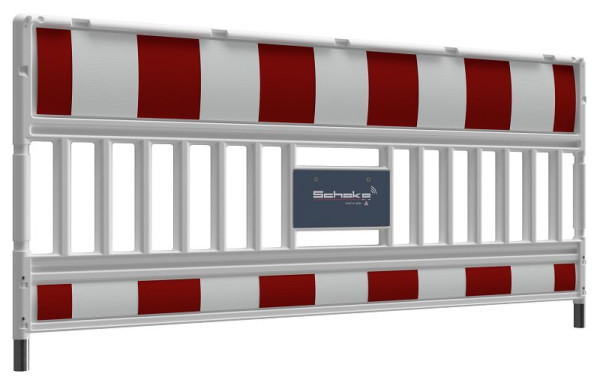 Schake Absperrschrankengitter mit Signal, Folie Typ RA2/B, rot / weiß, ohne Lampenadapter, 33620K2-BF