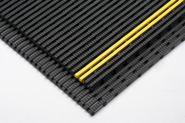 EHA Industriematte +11, schwarz/gelb, 10m-Standardrolle, Breite 80 cm, 90092