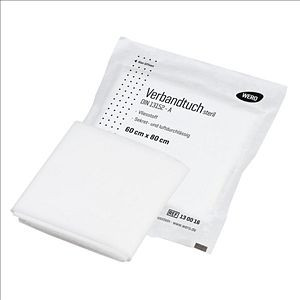 WERO Verbandtuch DIN 13152-A aus Vliesstoff, 60 x 80 cm, steril, lose, 130016