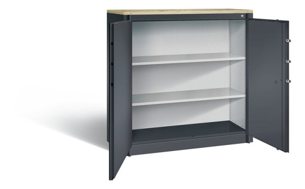 C+P Feuerschutzschrank Certos, H1226xB1200xT500mm, Farbe: Schwarzgrau, Klinkengriff, 3 OH, 1181-00 S10551