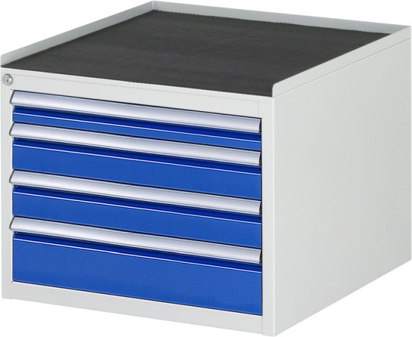 RAU Schubladenschrank Serie 7000, B580xT650xH465mm, Schubladen: 1xH60, 2xH90, 1xH120mm, Metallauflage, 03-L2.7A-MT.11
