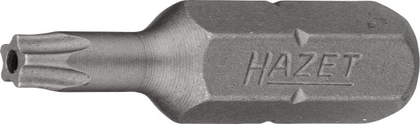 Hazet 5-Stern Bit, Sechskant massiv 6,3 (1/4 Zoll), Innen-5-Stern Profil mit Zapfen, 15H, 2225-15H