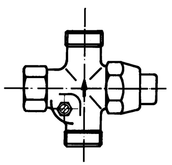 Benkiser Selbstschlussventil 1/2 Zoll x 5/8 Zoll, 1/2 Zoll Anschlussgewinde, 5/8 Zoll Abgangsgewinde, 0610310
