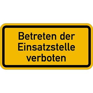 Moedel Betreten der Einsatzstelle verboten, Aluminium, reflektierend RA1 (Typ 1), 600x300 mm, 55122