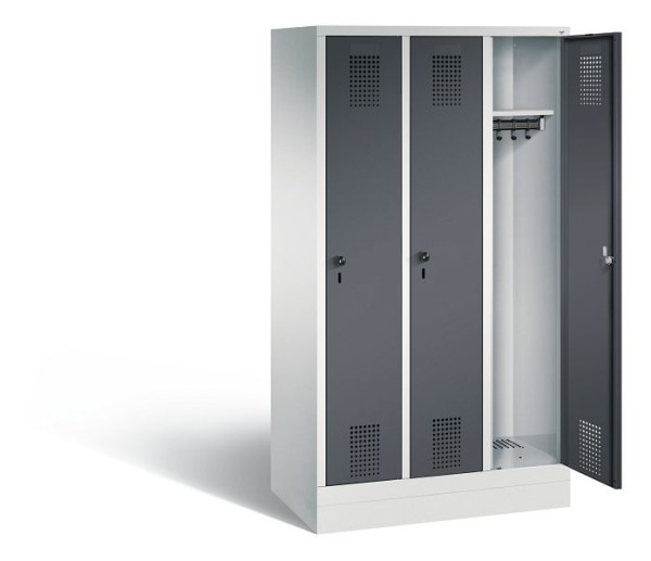 C+P Spind Evolo, H1600xB900xT500mm, Farbe: Lichtgrau / Schwarzgrau, 480206-30 S10065